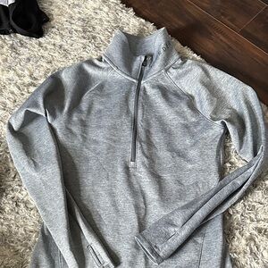 Gray Under Armour Quarter-Zip Women's Running Top